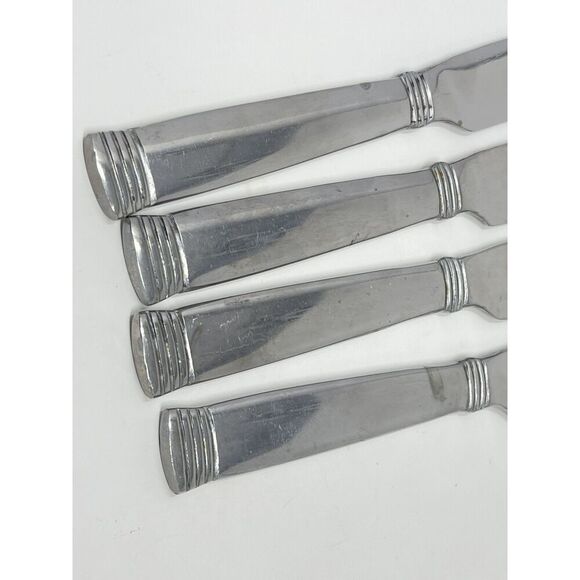 Wallace NAPOLI Glossy Dinner Knives 8 7/8” Stainless Flatware Set Of 4 - Picture 3 of 6